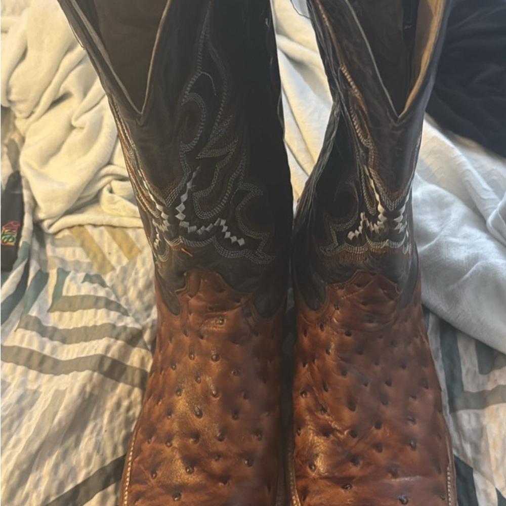 Brown and Black Western Boots